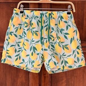 Speedy Shark Boys XL Lemon Swim Trunks | Netting | Like New